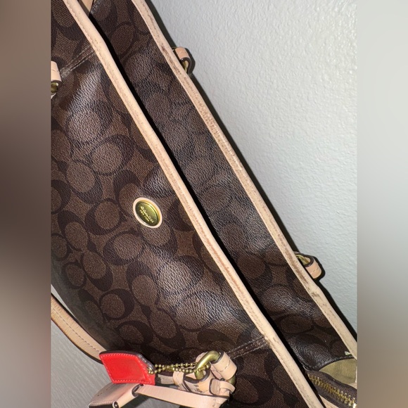 Coach PEYTON SIGNATURE ZIP TOP TOTE B1405-F28365 - Picture 7 of 14